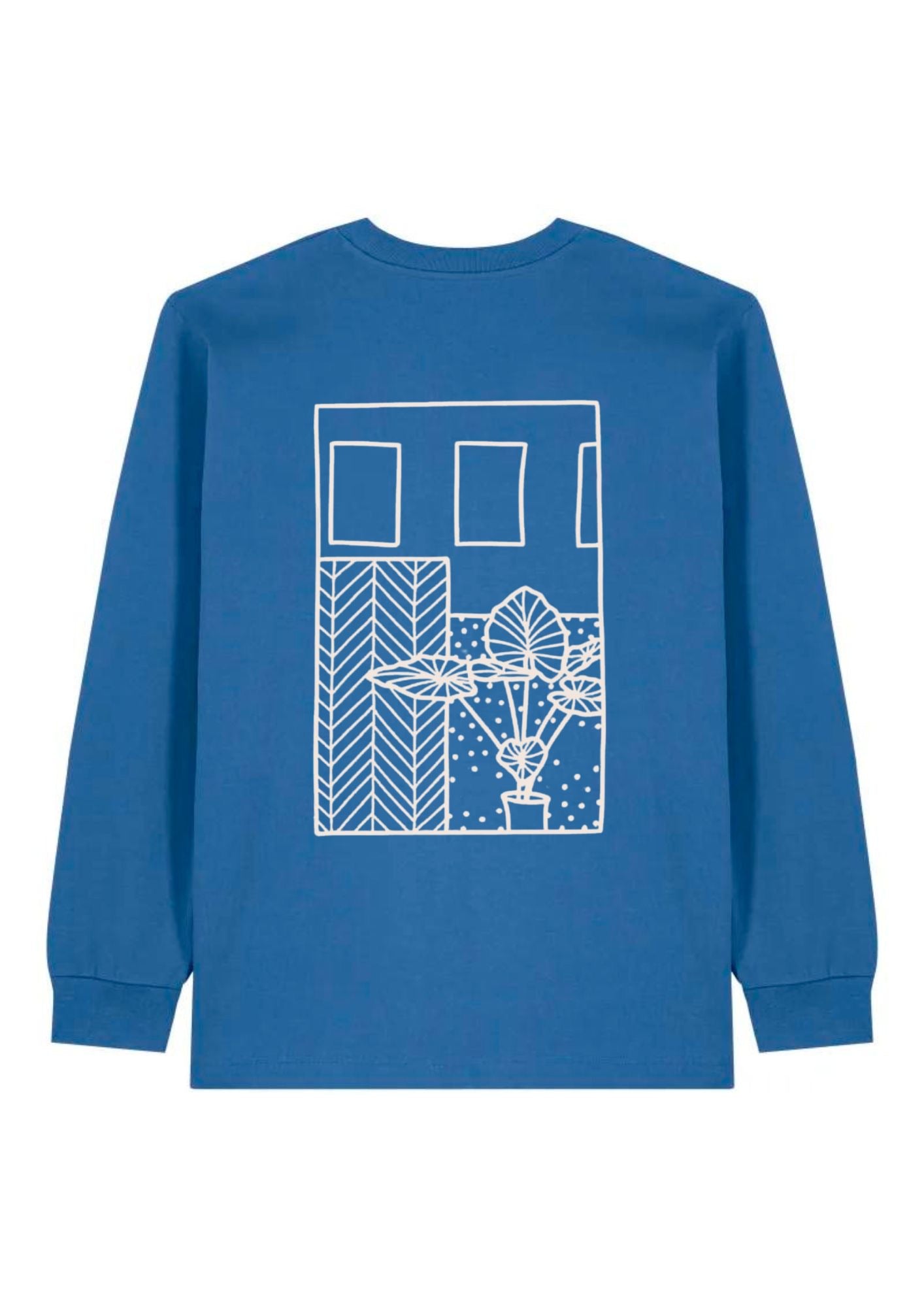 Longsleeve Blau - Postkartenmotiv